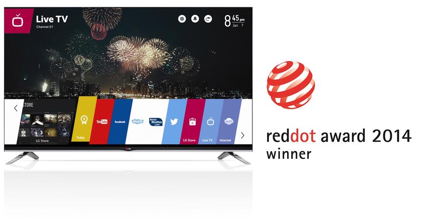 Компанията LG отличена на наградите Red Dot 2014 за интуитивно потребителско преживяване