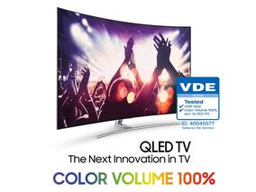 QLED TV на Samsung е първия телевизор с VDE потвърждение за 100% обем на цветовете