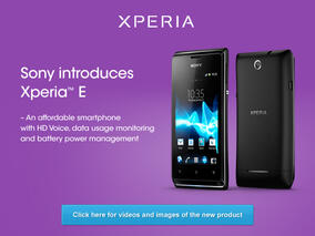 Sony представя Xperia™ E