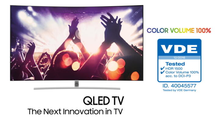 QLED TV на Samsung е първия телевизор с VDE потвърждение за 100% обем на цветовете